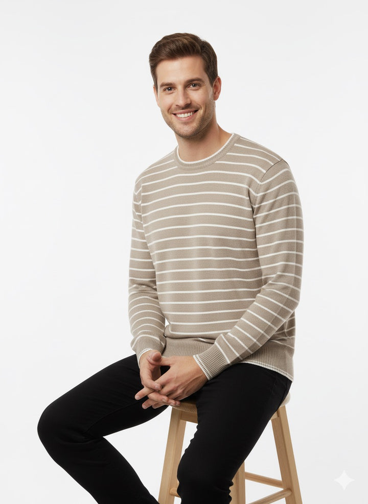 MPL Men's Striped Turtleneck Sweater 711 - Parral