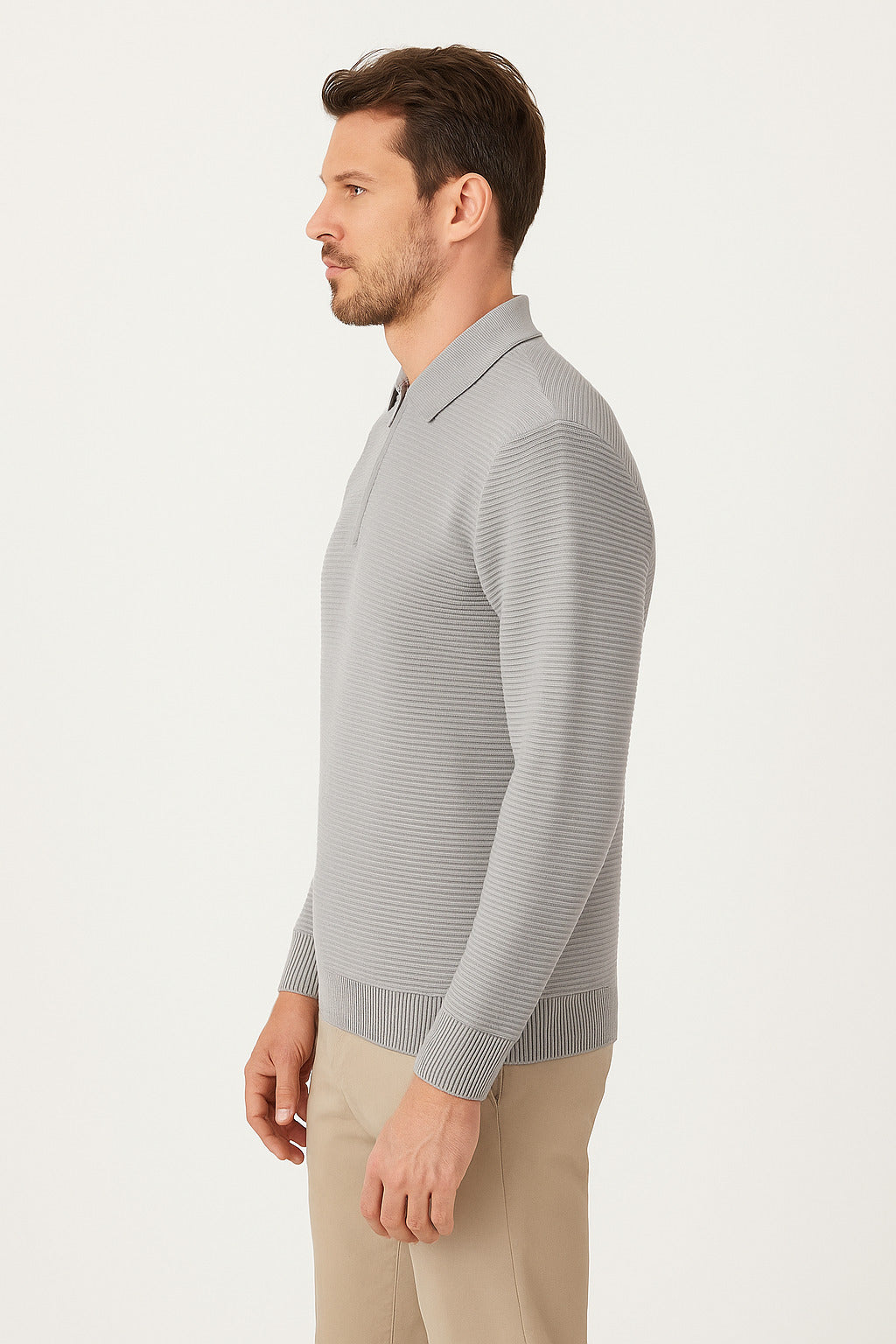 MPL Men's Zippered Polo Neck Sweater 732 - Tucson