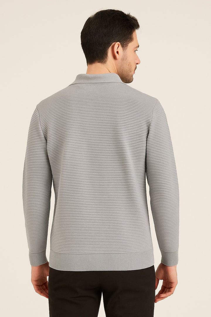 MPL Men's Zippered Polo Neck Sweater 732 - Tucson