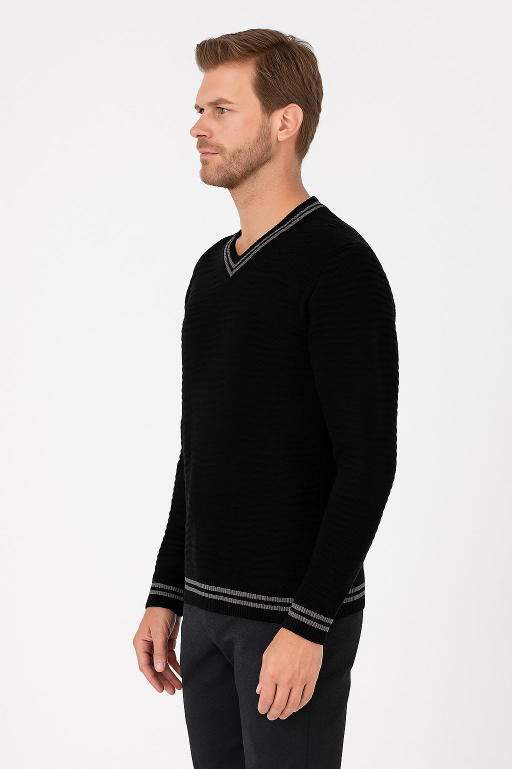 MPL Men's V-Neck Sweater 880 - Spring Hill