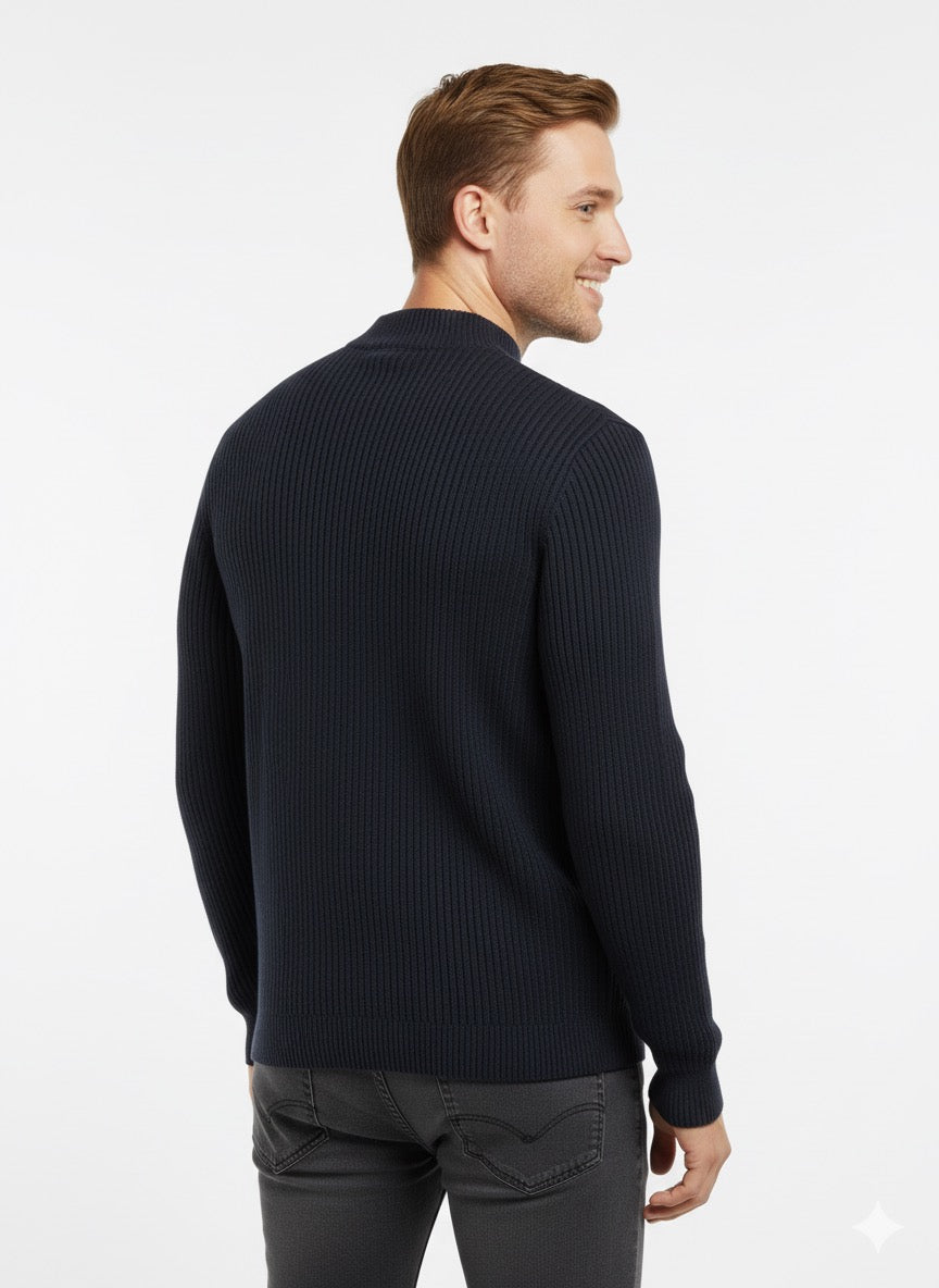 MPL Men's Plus Size Half Fisherman Sweater 881 - Davie