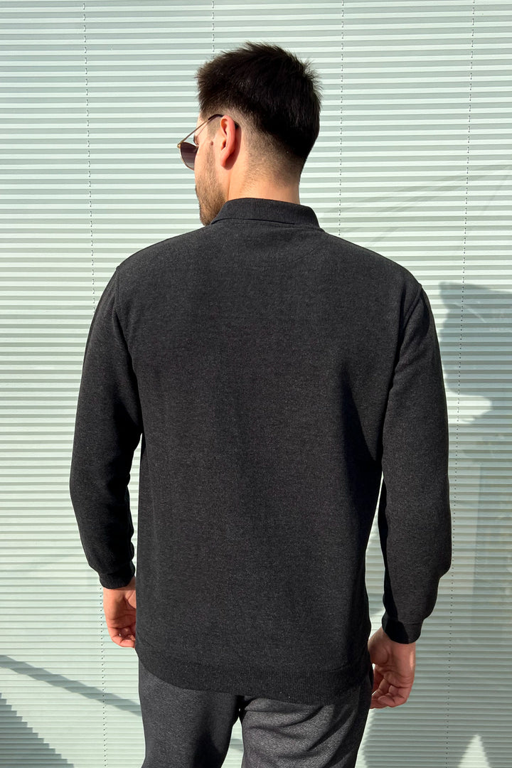 MPL Men's Pocketed Polo Neck Thessaloniki Sweatshirt 109 - Gallarate