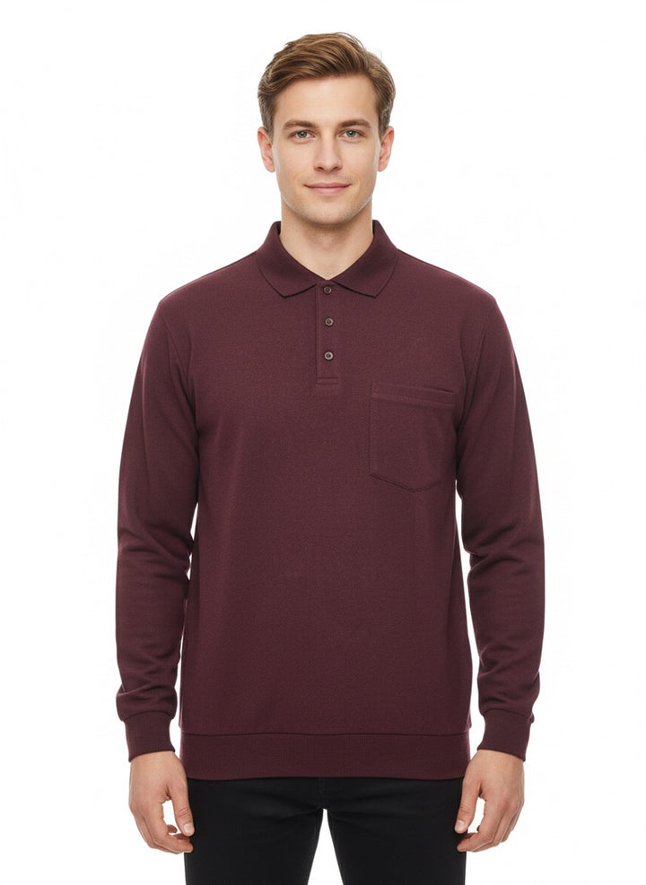 MPL Men's Pocketed Polo Neck Thessaloniki Sweatshirt 109 - Voghera