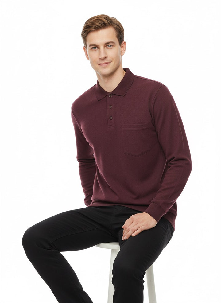 MPL Men's Pocketed Polo Neck Thessaloniki Sweatshirt 109 - Voghera