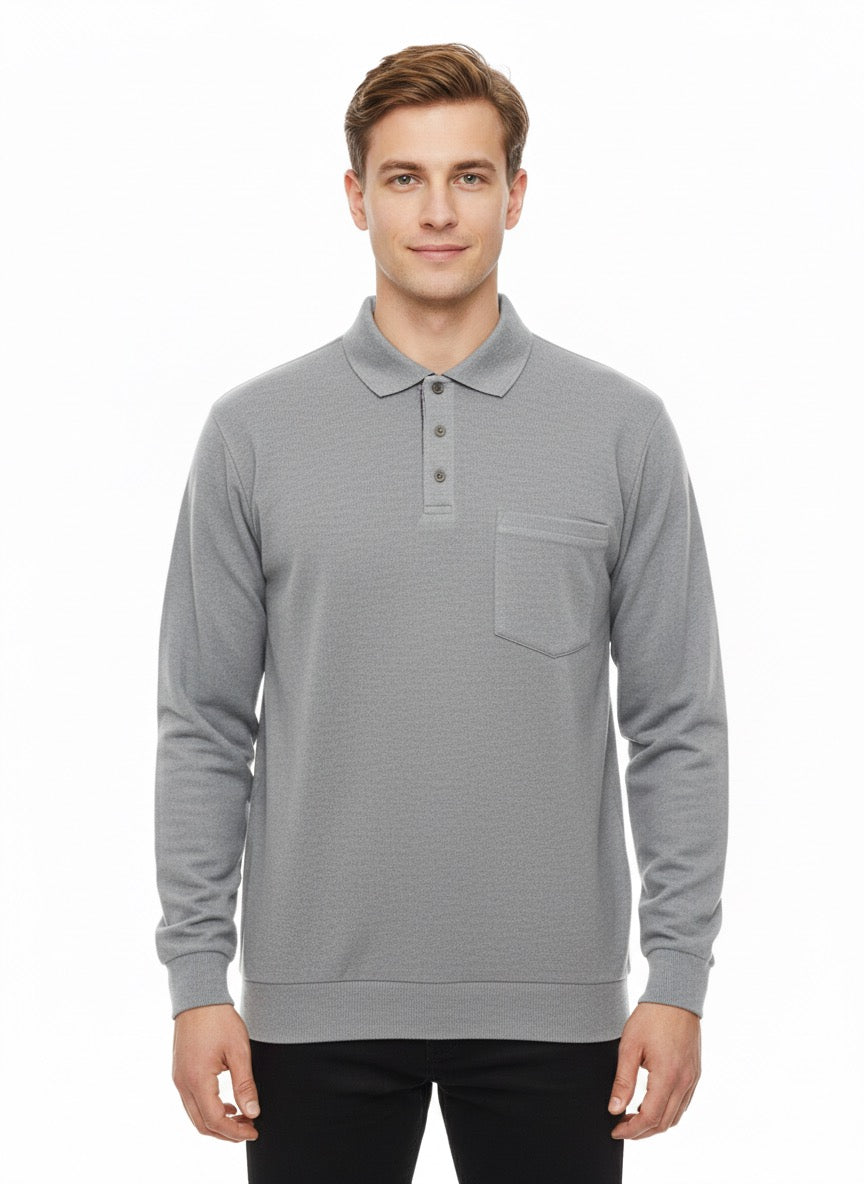 MPL Men's Pocketed Polo Neck Thessaloniki Sweatshirt 109 - Agrigento