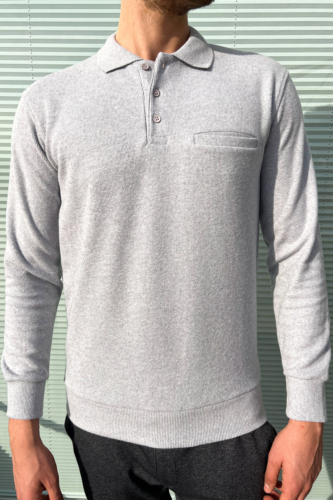 MPL Men's Pocketed Polo Neck Thessaloniki Sweatshirt 109 - Santa Clara del Cobre
