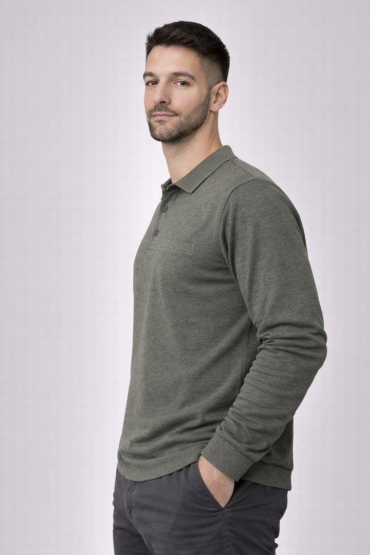 MPL Men's Pocketed Polo Neck Thessaloniki Sweatshirt 109 - Pamplona