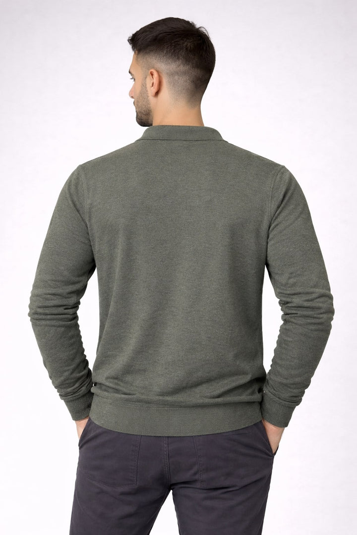 MPL Men's Pocketed Polo Neck Thessaloniki Sweatshirt 109 - Pamplona
