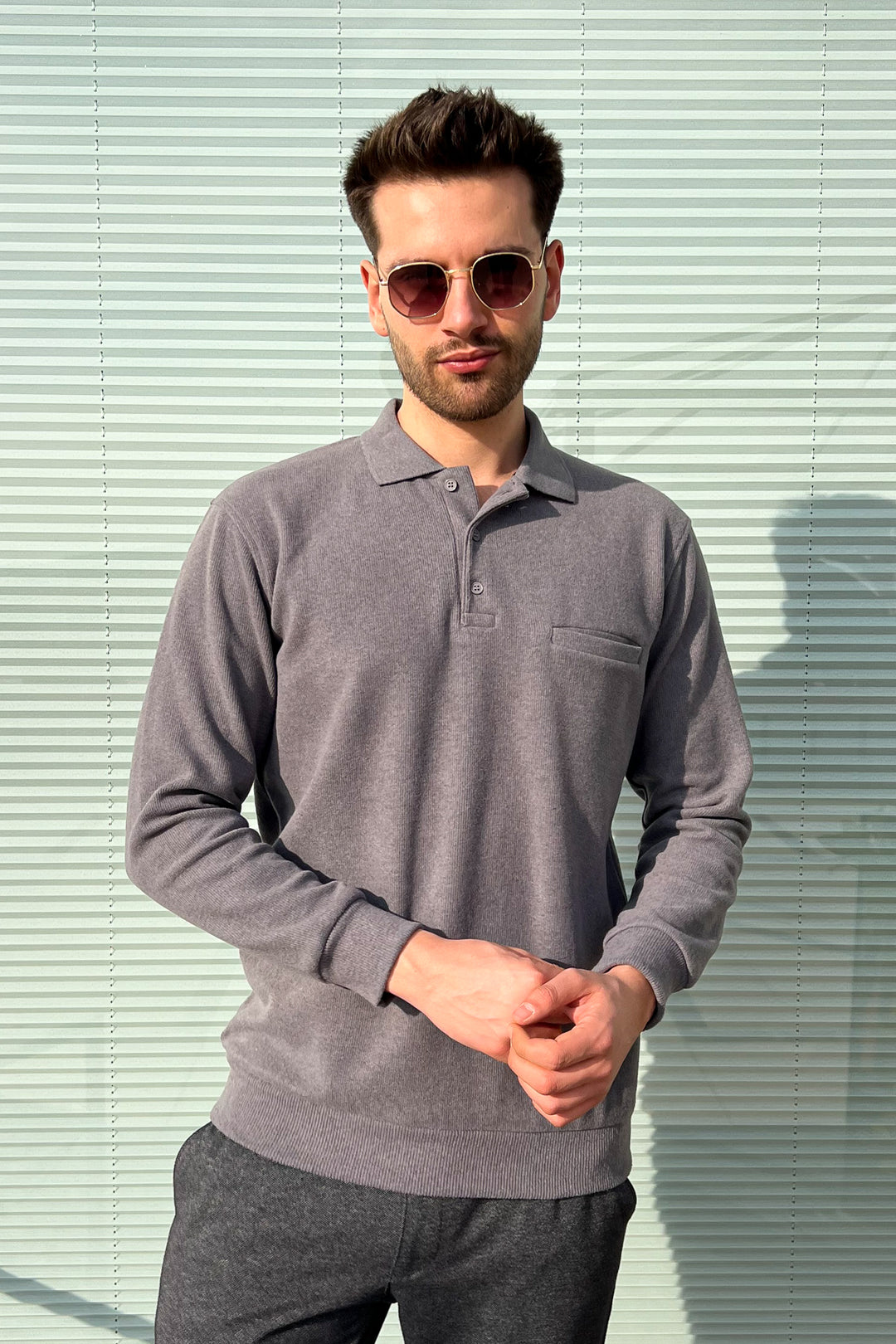 MPL Men's Pocketed Polo Neck Thessaloniki Sweatshirt 109 - Lowestoft