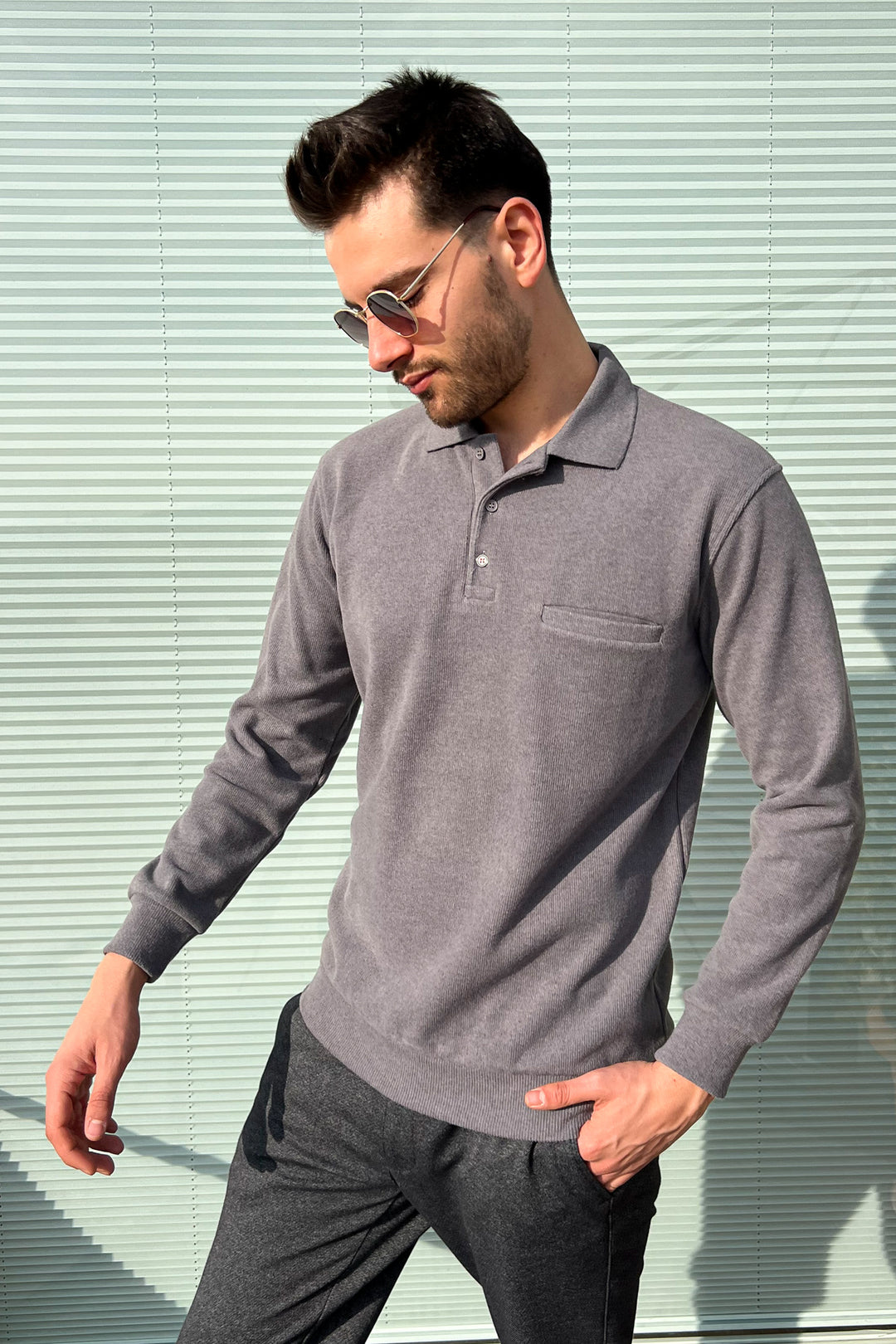 MPL Men's Pocketed Polo Neck Thessaloniki Sweatshirt 109 - Lowestoft