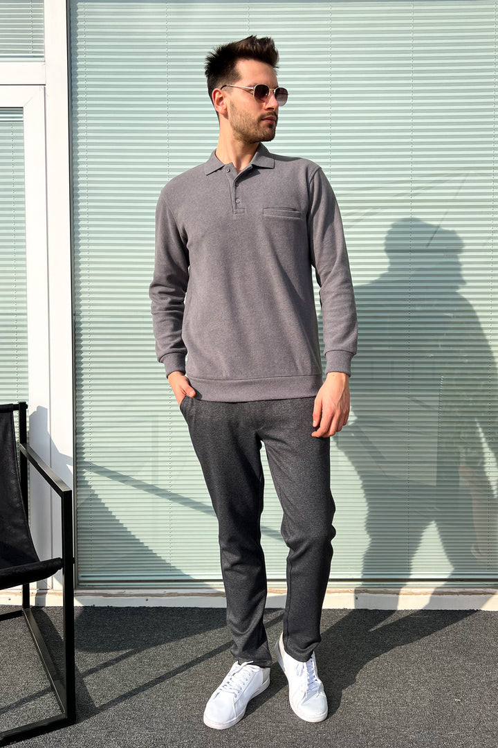 MPL Men's Pocketed Polo Neck Thessaloniki Sweatshirt 109 - Lowestoft