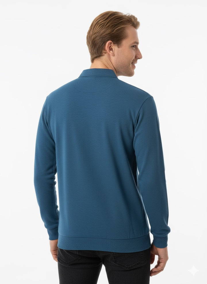 MPL Men's Pocketed Polo Neck Thessaloniki Sweatshirt 109 - Tlaquepaque