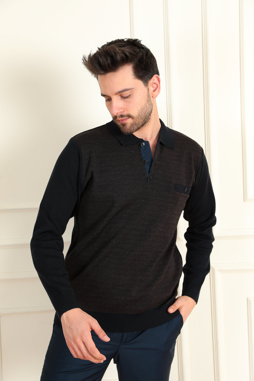 MPL GALLERIA 821 POLO NECK SWEATER - Gresham