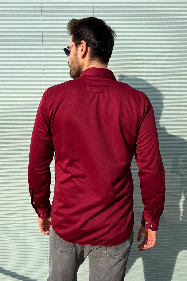 MPL Men's Long Sleeve Slimfit Knit Shirt - Villajoyosa