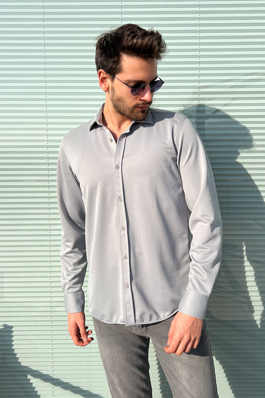 MPL Men's Long Sleeve Slimfit Knit Shirt - Beeston