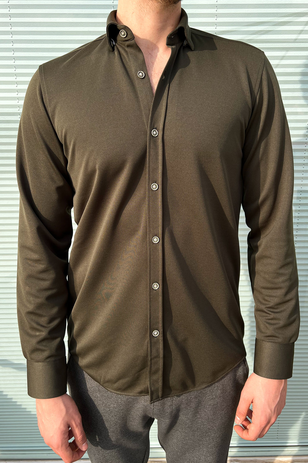 MPL Men's Long Sleeve Slimfit Knit Shirt - Suresnes