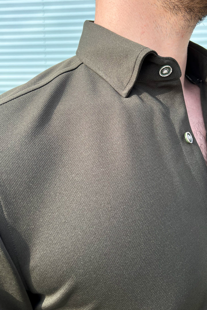 MPL Men's Long Sleeve Slimfit Knit Shirt - Suresnes