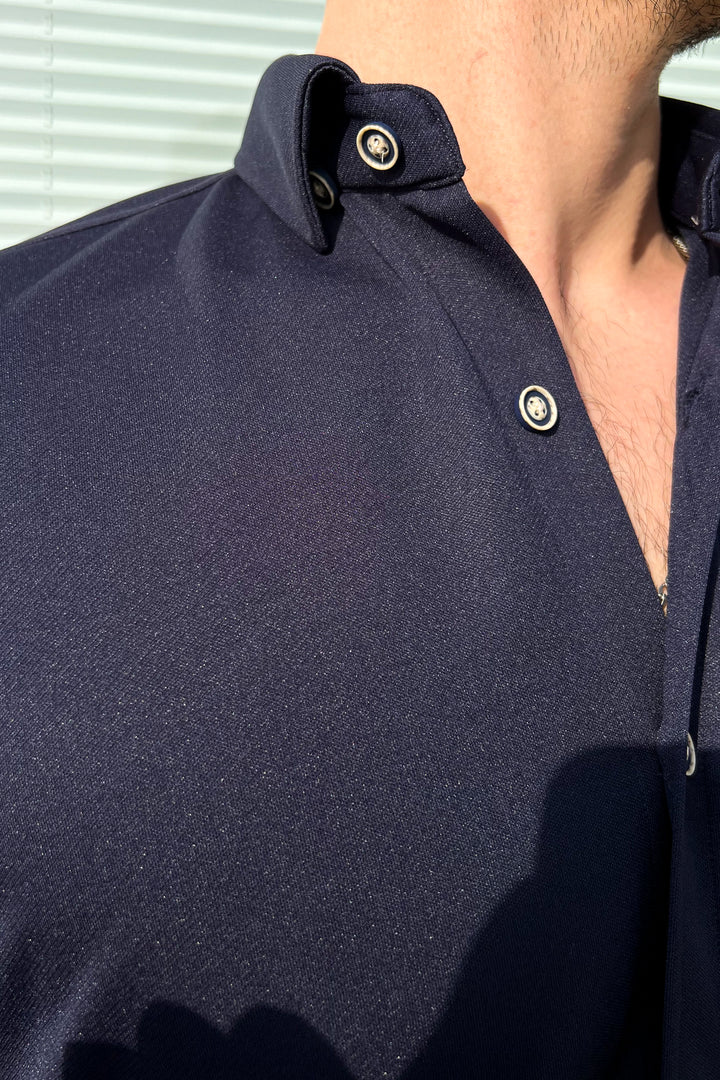 MPL Men's Long Sleeve Slimfit Knit Shirt - Álimos