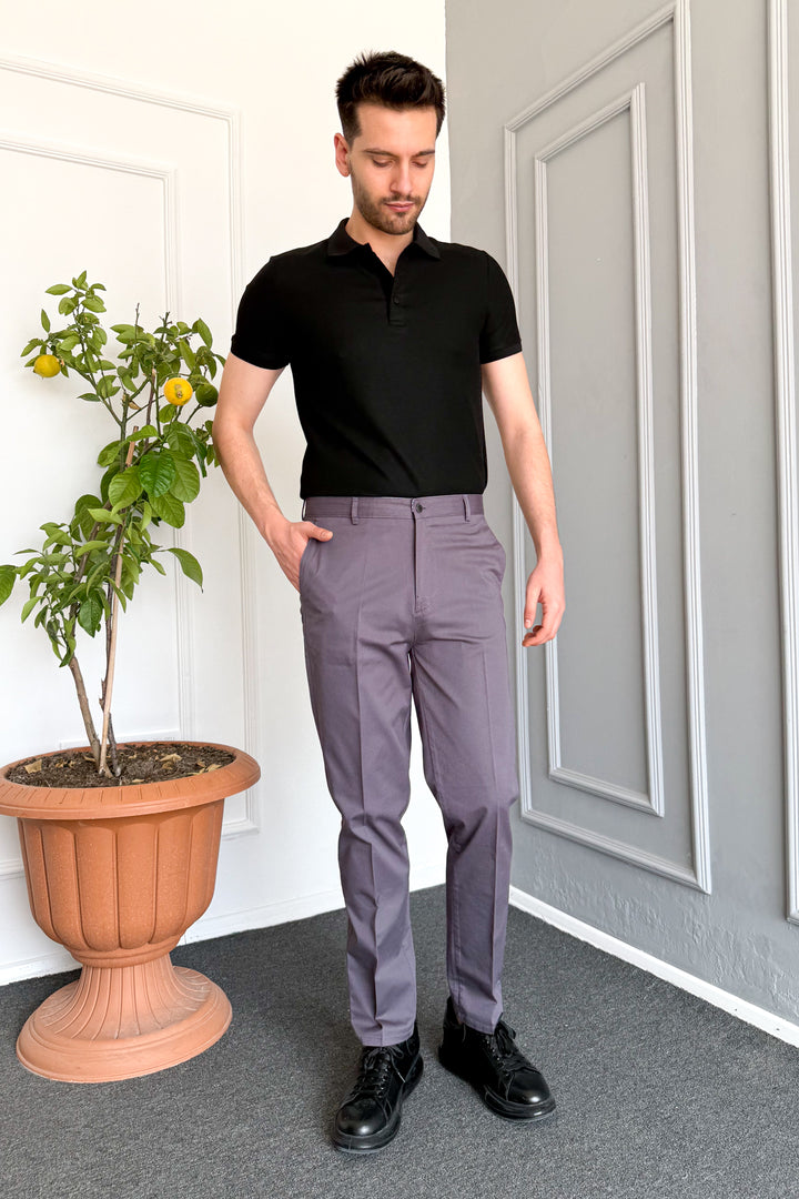 MPL Men's Classic Gabardine Stretch Linen Trousers - Stanton