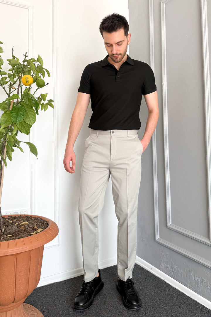 MPL Men's Classic Gabardine Stretch Linen Trousers - Lower Hutt