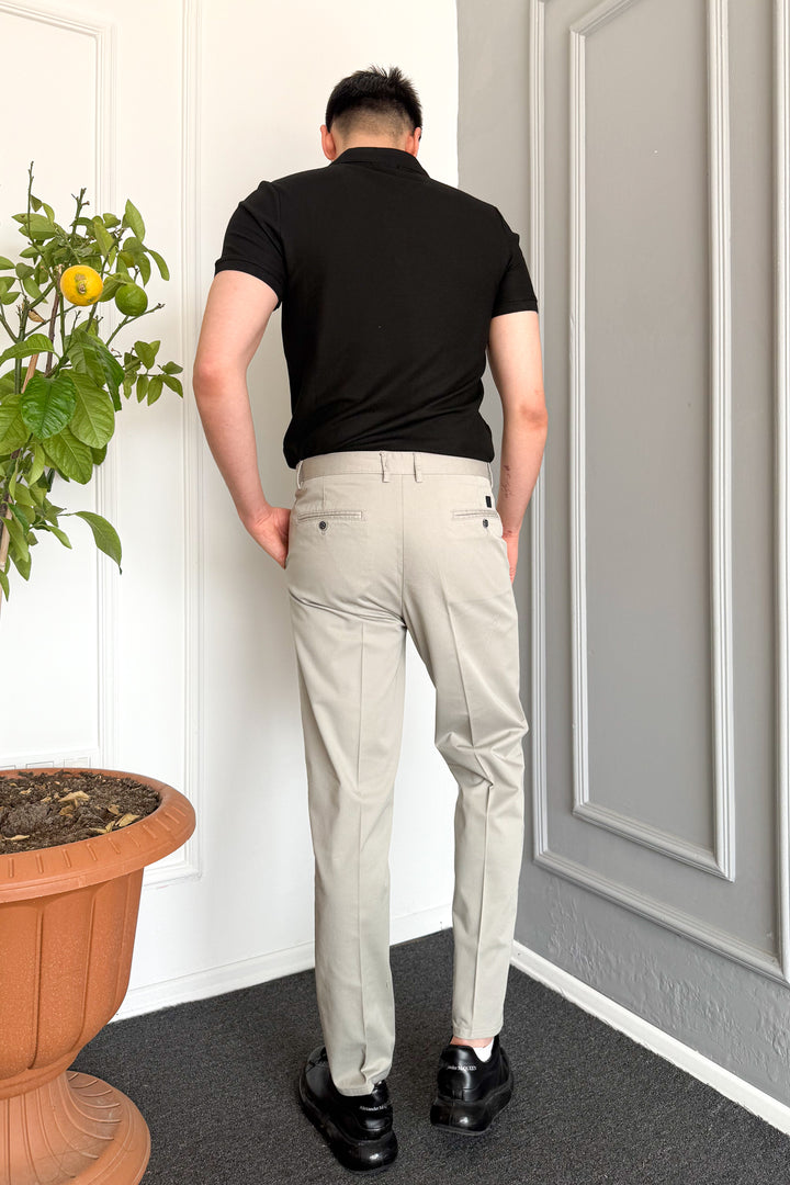 MPL Men's Classic Gabardine Stretch Linen Trousers - Lower Hutt