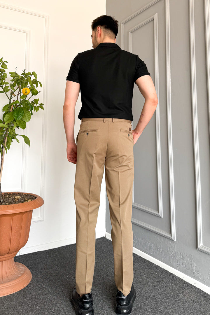 MPL Men's Classic Gabardine Lycra Linen Trousers - Lakeland