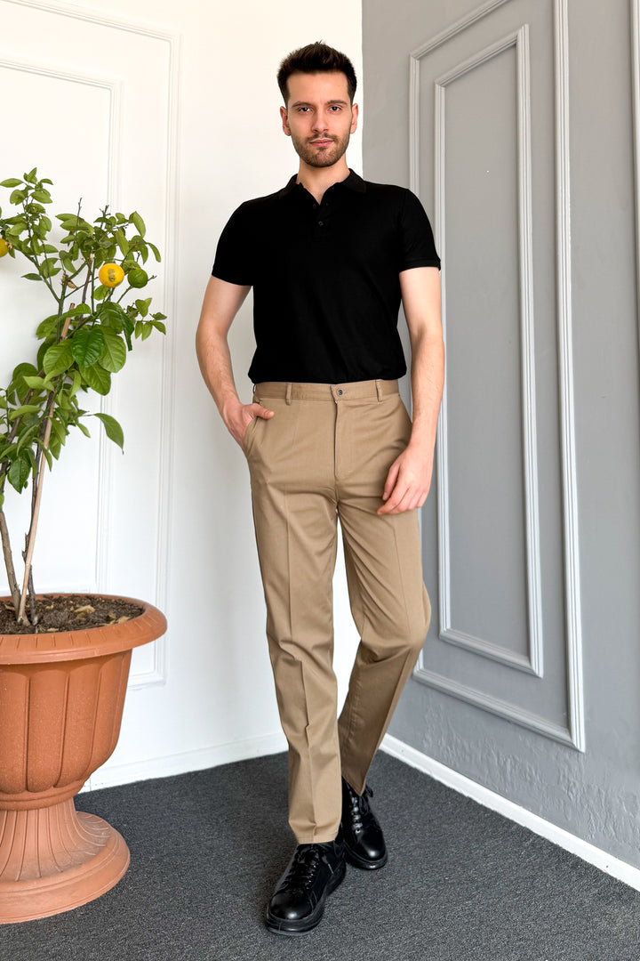 MPL Men's Classic Gabardine Lycra Linen Trousers - Lakeland