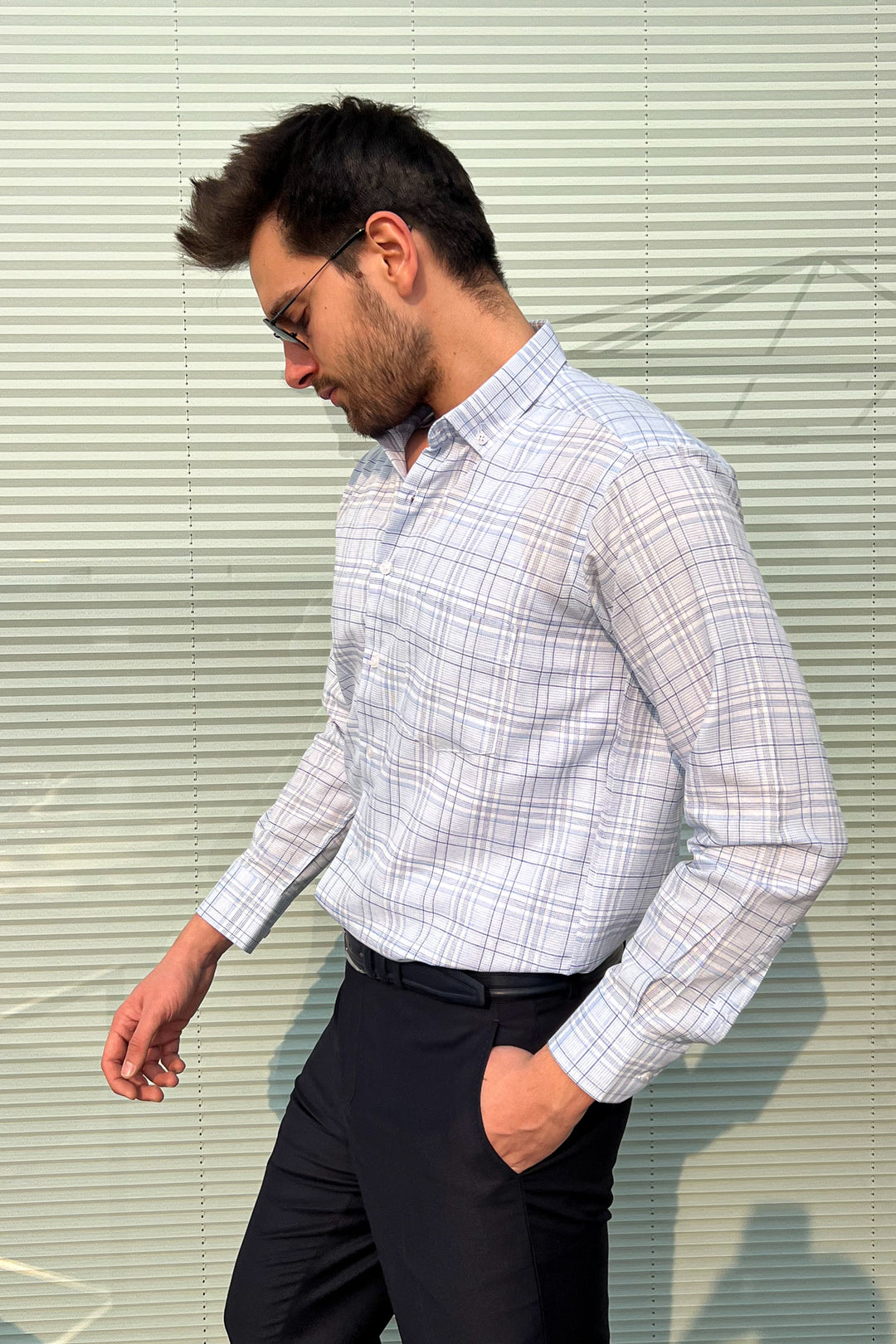 MPL Men's Plaid Patterned Long Sleeve Shirt 8101 - Rugby