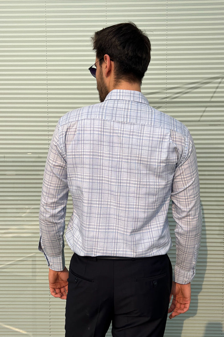 MPL Men's Plaid Patterned Long Sleeve Shirt 8101 - Rugby