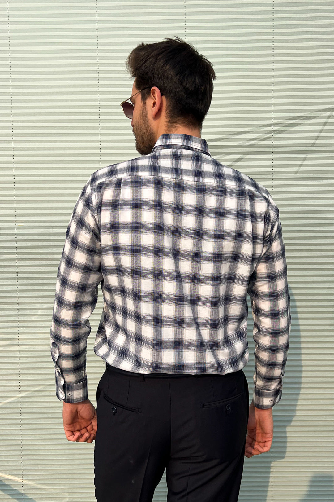 MPL Men's Plaid Patterned Long Sleeve Shirt 8106 - Santa María Huatulco