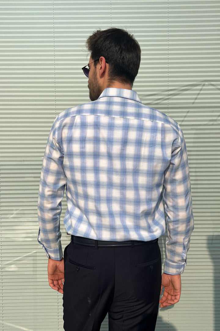MPL Men's Plaid Patterned Long Sleeve Shirt 8106 - Leduc