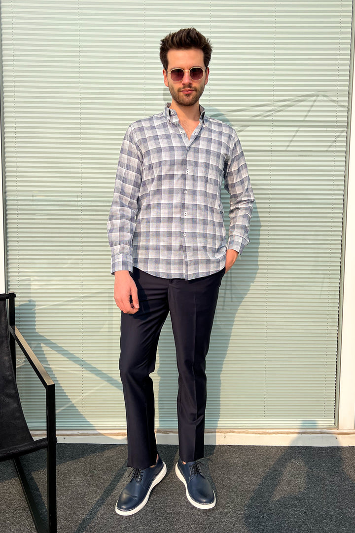 MPL Men's Plaid Patterned Long Sleeve Shirt 8117 - Nottingham