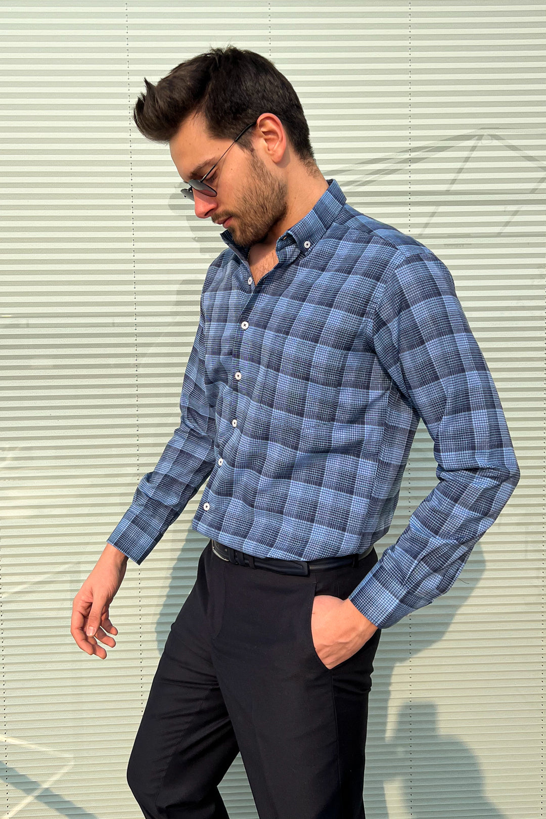 MPL Men's Plaid Patterned Long Sleeve Shirt 8117 - Polatsk