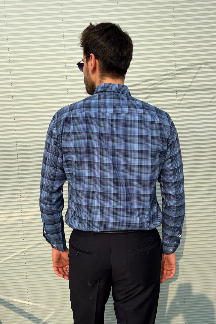 MPL Men's Plaid Patterned Long Sleeve Shirt 8117 - Polatsk