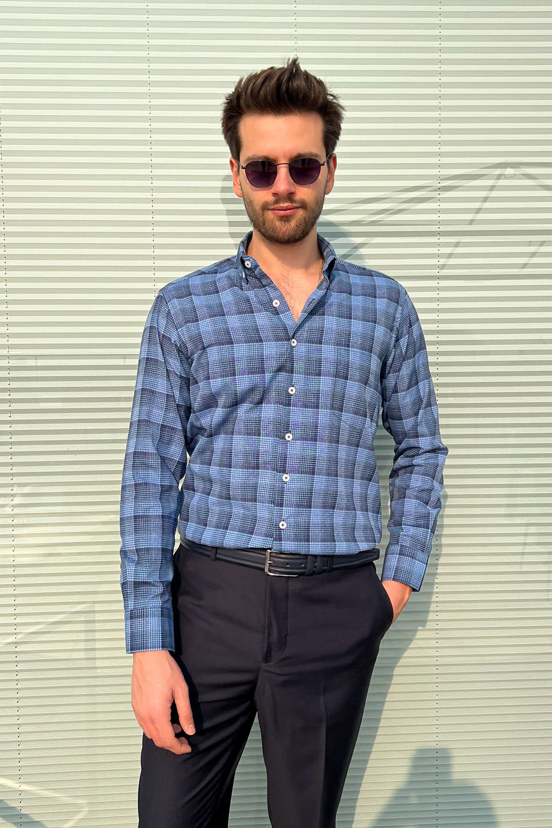 MPL Men's Plaid Patterned Long Sleeve Shirt 8117 - Polatsk