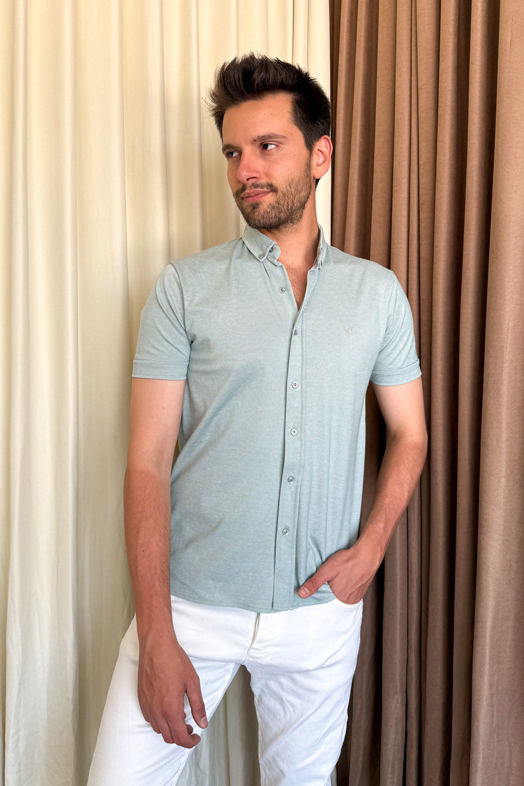 MPL Men's Interlock Short Sleeve Shirt 1017 - Antibes