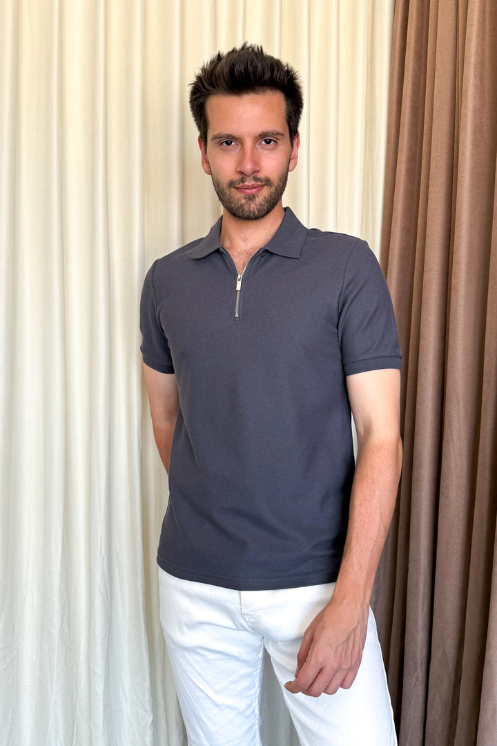 MPL Men's Zippered Collar Pike T-shirt 2434 - Bonn
