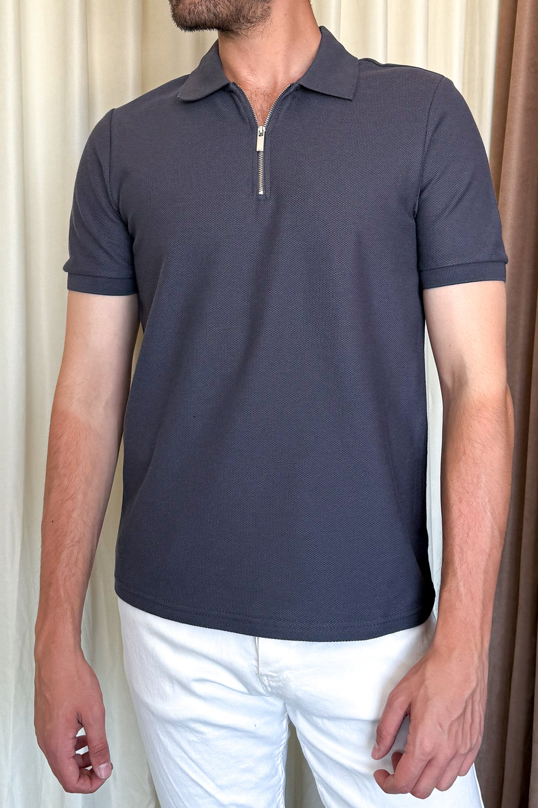 MPL Men's Zippered Collar Pike T-shirt 2434 - Bonn
