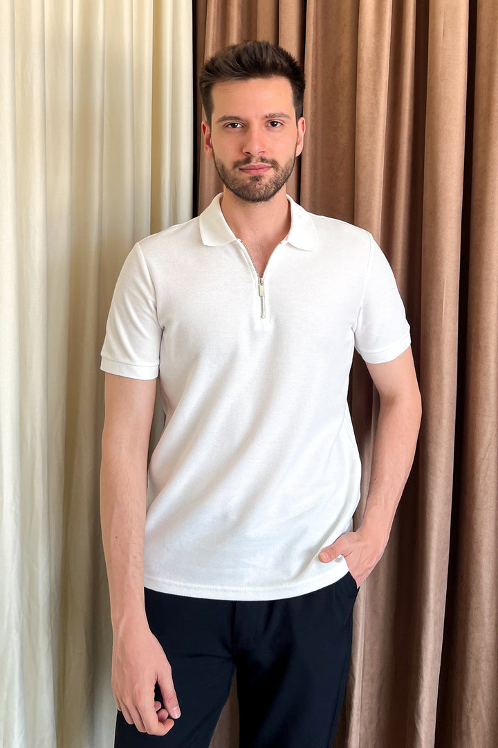 MPL Men's Zippered Collar Pike T-shirt 2434 - Reston