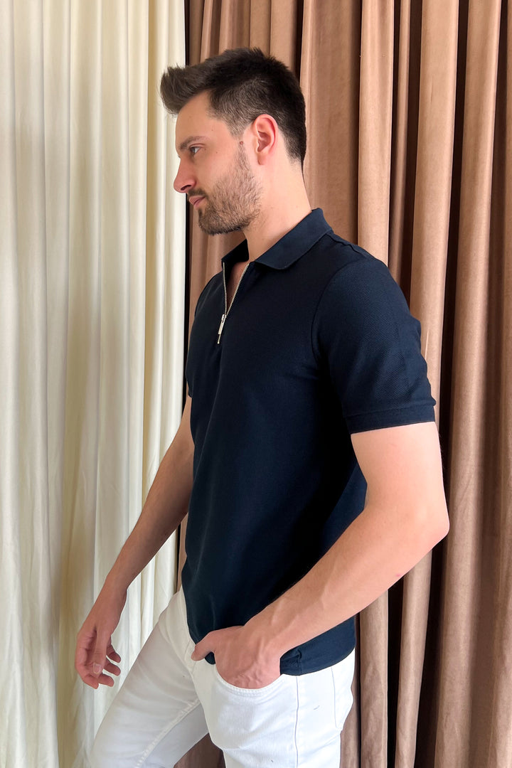 MPL Men's Zippered Collar Pike T-shirt 2434 - Borehamwood