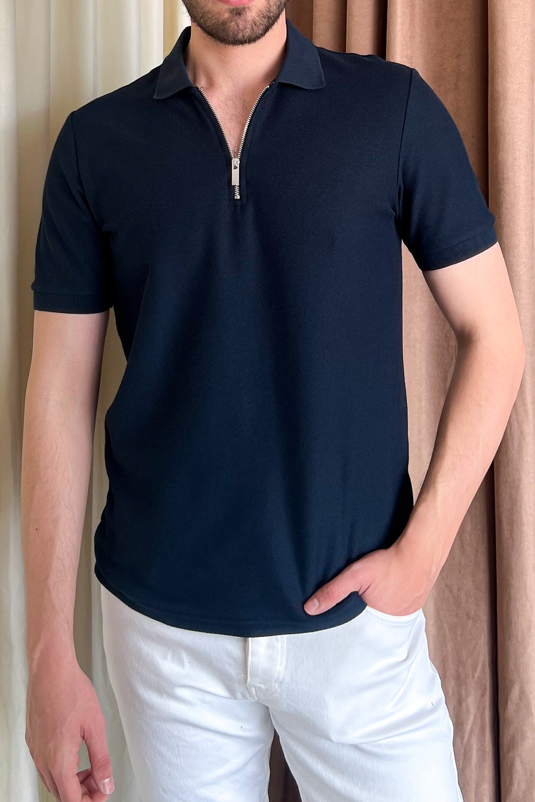 MPL Men's Zippered Collar Pike T-shirt 2434 - Borehamwood