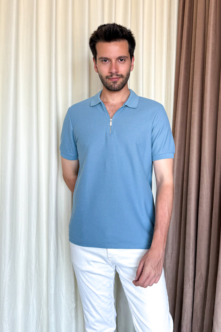 MPL Men's Zippered Collar Pike T-shirt 2434 - West New York