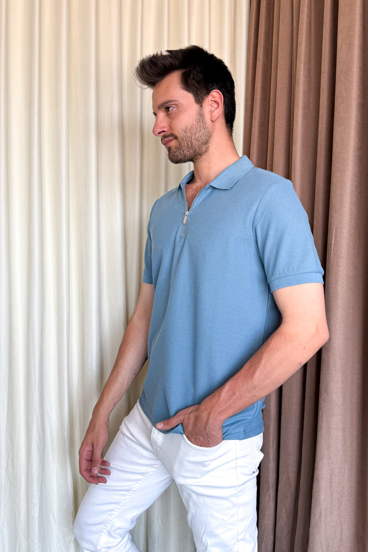 MPL Men's Zippered Collar Pike T-shirt 2434 - West New York