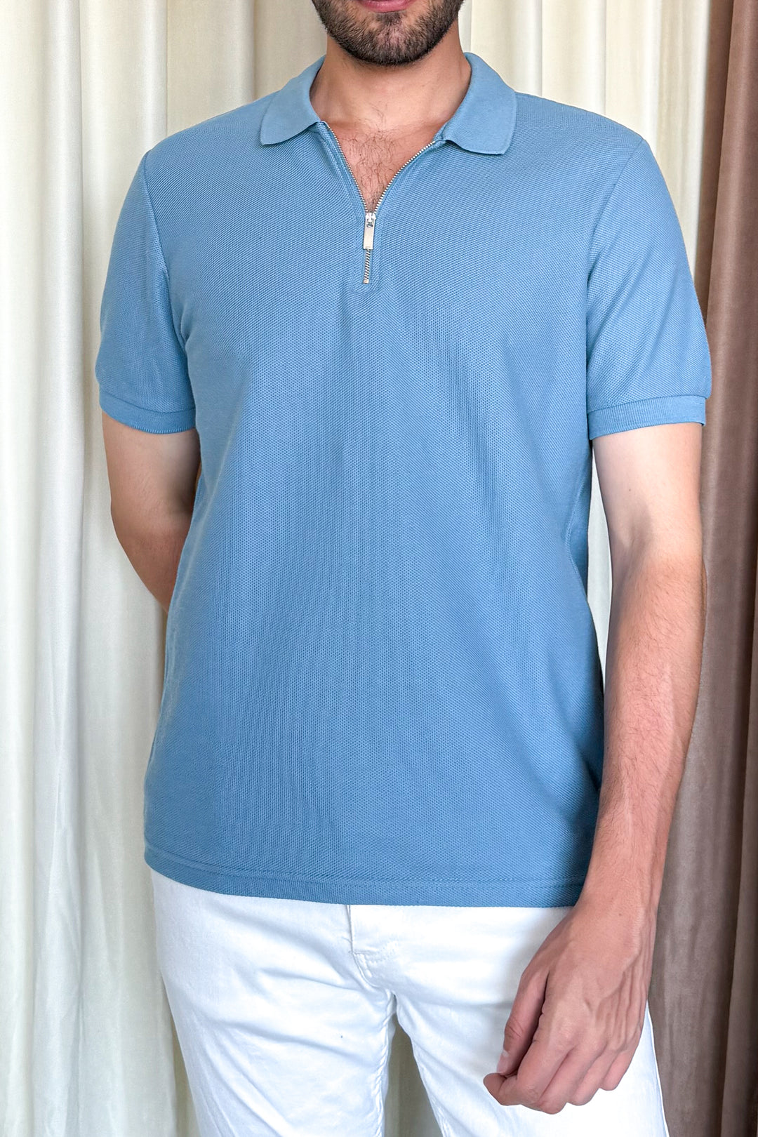 MPL Men's Zippered Collar Pike T-shirt 2434 - West New York