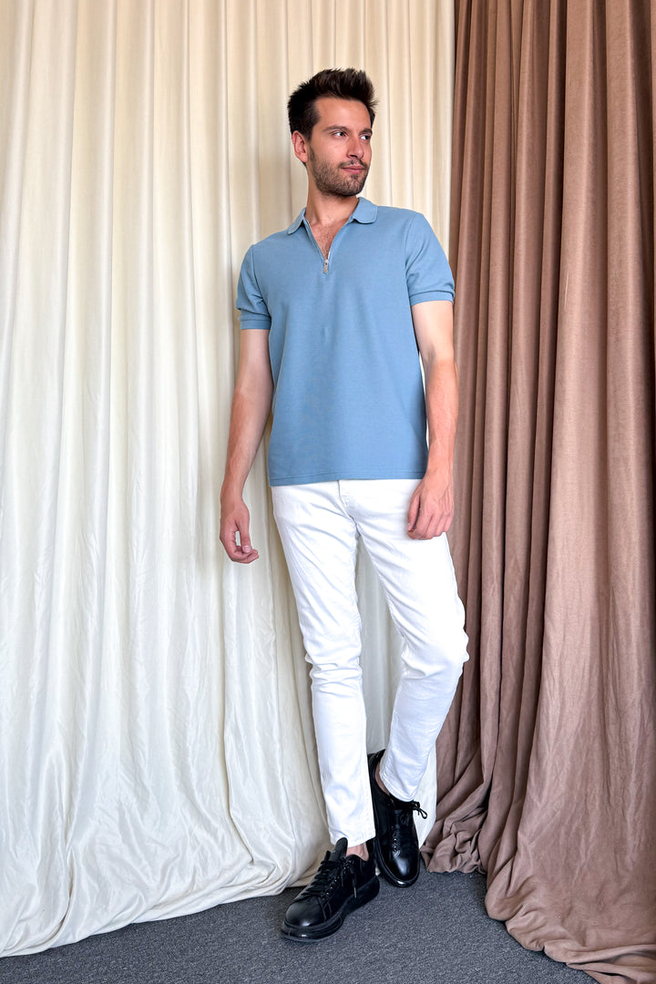MPL Men's Zippered Collar Pike T-shirt 2434 - West New York