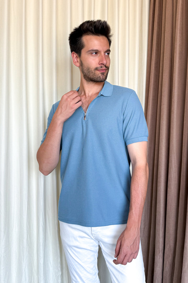 MPL Men's Zippered Collar Pike T-shirt 2434 - West New York