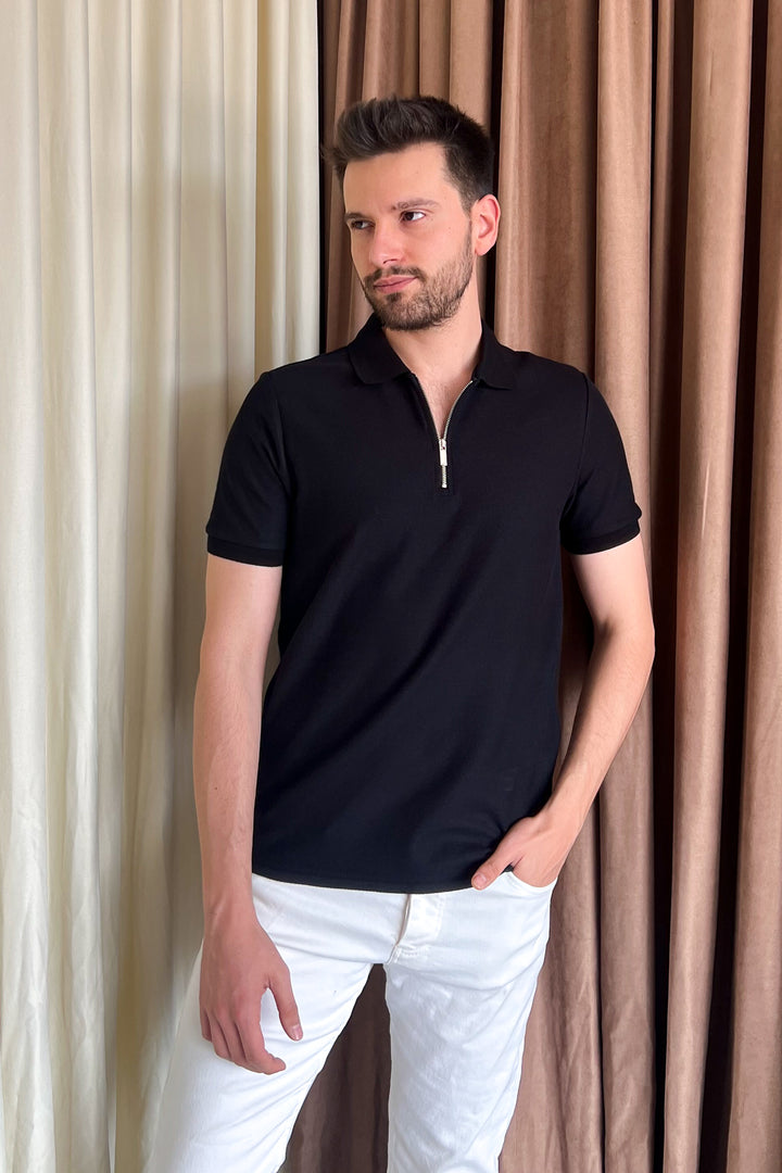 MPL Men's Zippered Collar Pike T-shirt 2434 - Santa Catarina Otzolotepec