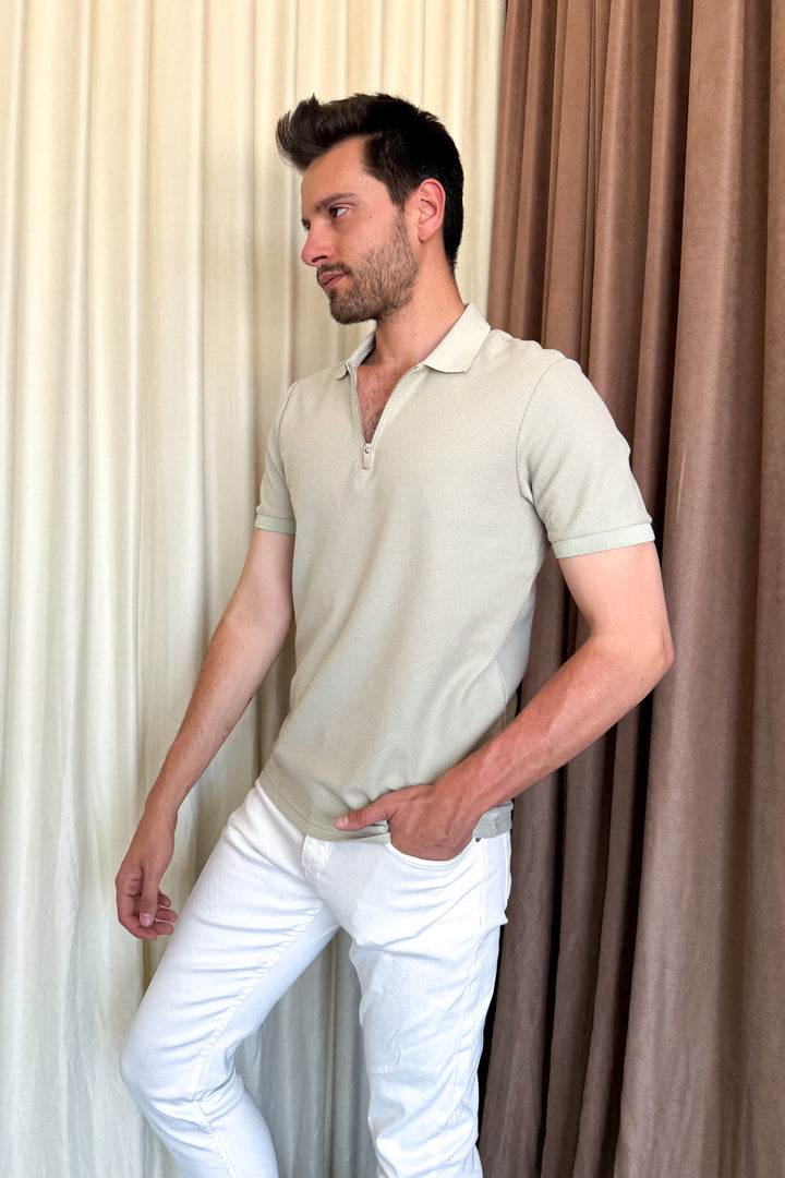MPL Men's Zippered Collar Pike T-shirt 2434 - Maidenhead