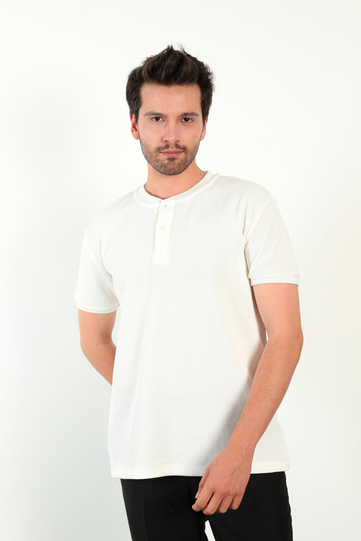 MPL Men's Waffle Collar Buttoned T-shirt 2737 - Apeldoorn