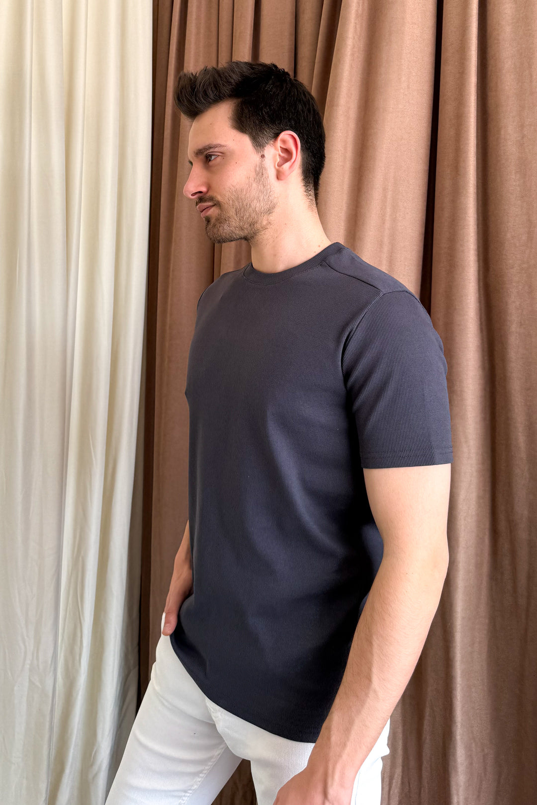 MPL Men's Ribbed T-shirt with Crew Neck 2936 - Kirkland